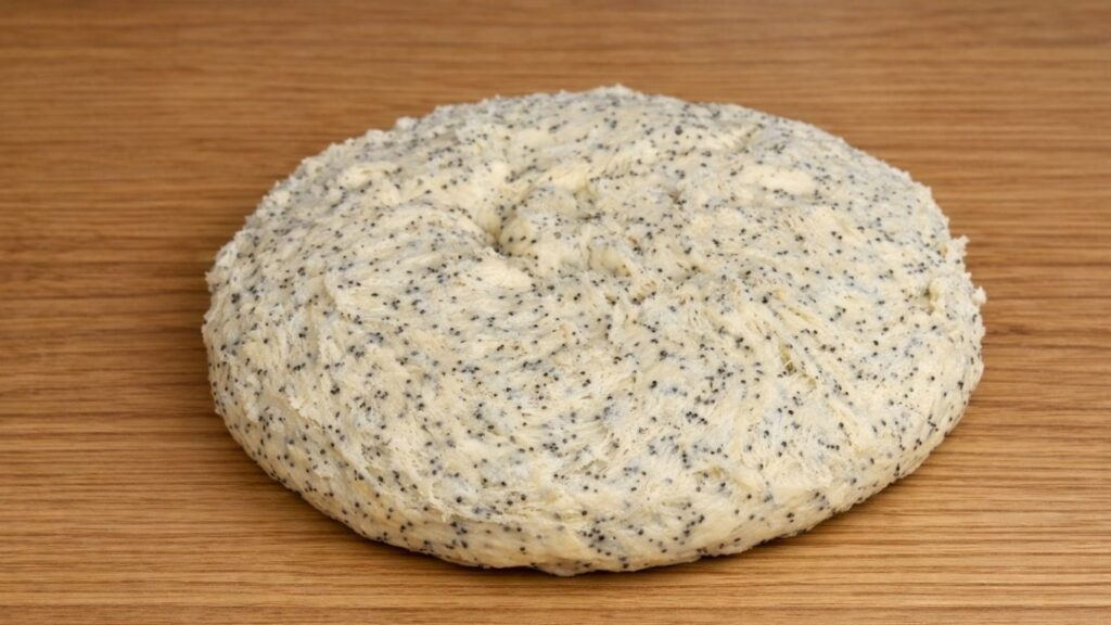 dough on work surface ready for shaping