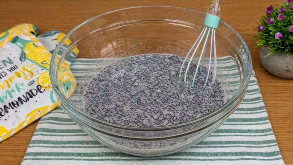 poppy seeds mixed with milk and yeast