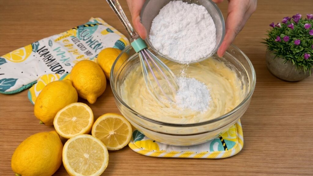 mixing cream cheese frosting