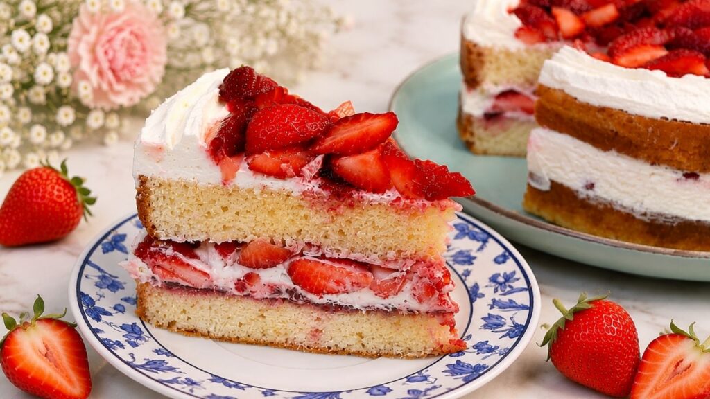 Strawberry Sponge Cake