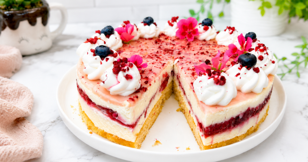No-Bake Raspberry Cheesecake
